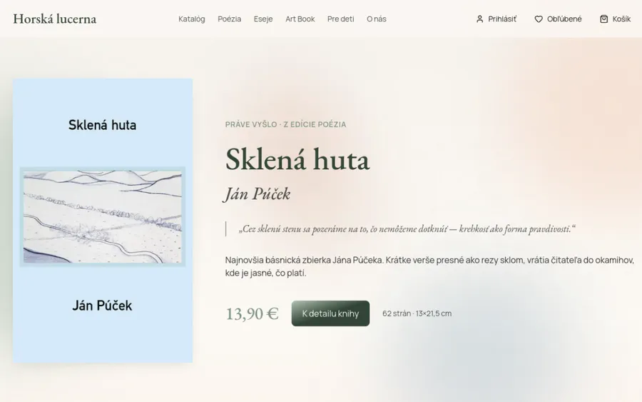 Horská Lucerna — náhľad na notebooku