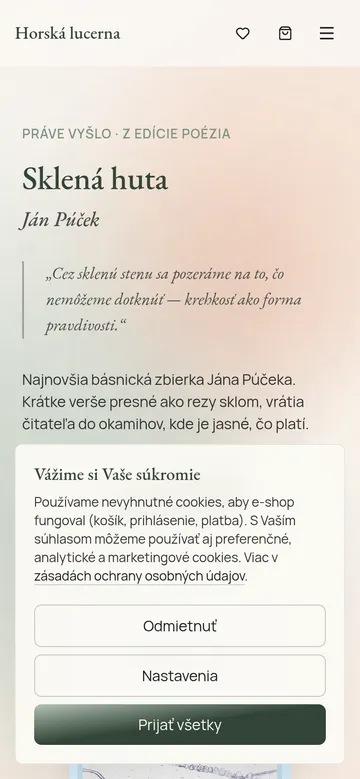 Horská Lucerna — náhľad na mobile